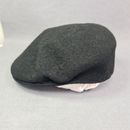 KANGOL Beret Driving Cap Black Men Hat 100% Pure Virgin Wool Vintage Made In UK