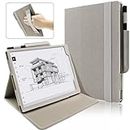 FennSuin YHMHOG Remarkable 2 10.3 inch Digital Paper Case (2020 Released), Slim Lightweight Book Folios Cover for Tablet with Pen Holder/Hand Strap/Elastic Strap/Multi-Viewing Angles (Gray)