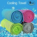 4x Kühltuch Cooling Towel Kühlendes Sporthandtuch Yoga Fitness Abkühlung Sommer