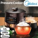 Midea 4.8L Electric Pressure Cooker Double Pot Cook Rice Stew Kitchen Appliances