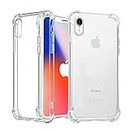 T Tersely Case for iPhone XR, Soft Clear Crystal Flexible Ultra Slim TPU Bumper Case Cover for Apple iPhone XR (6.1 INCH) Case with Shockproof Protective Cushion Corner [Fits Wireless Charger]