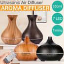 550ML Aromatherapy Diffuser Aroma Essential Oil Ultrasonic Air Humidifier Mist