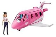 ​Barbie Dreamplane Transforming Playset with Doll, Reclining Seats and Working Overhead Compartments, Plus 15+ Pieces Including A Puppy and A Snack Cart, for Kids 3 Years Old and Up
