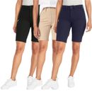 Girl's Super Stretch School Uniform Skinny Bermuda Shorts 2-PACK (Size: 4-20)