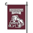 BSI PRODUCTS, INC. - Mississippi State Bulldogs 2-Sided Garden Flag & Plastic Pole with Suction Cups - MSU Football Pride - Durable for Indoor and Outdoor Use - Great Fan Gift Idea - Mississippi State