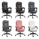 PU Leather Massage Computer Chair w/ Padded Seat and Adjustable Height