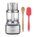 Cuisinart Elemental 11-Cup Food Processor Silver with Bamboo Spoon Bundle