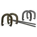 Franklin Sports Horseshoes Sets - Includes 4 Horseshoes and 2 Stakes - Official Weight Horseshoes and Stakes - All Weather Durable Sets - Starter