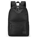HOMIEE Lightweight Stylish Casual Backpack, Water-Resistant Daypack Unisex Laptop Bookbag, 14-Inch Laptop Backpack for Women & Men, Travel/School/Casual/Work Backpack, Black