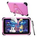 weelikeit Kids Tablet, 7 inch Android 11.0 Learning Tablet for Kids, 2GB RAM 32GB ROM Toddler Tablets with WiFi, Bluetooth, Dual Camera, Shockproof Case, Stylus(Pink)