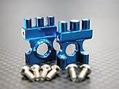 GPM for XMods Generation 1 Upgrade Parts Aluminum Front Gear Box with Screws - 1Pr Set Blue
