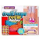 Made By Me Craft Loops Refill By Horizon Group Usa, Includes 3.5 Oz Of Weaving Loom Loops In 7 Vibrant Colors, Multicolored