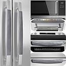 Volecy Refrigerator Door Handles Replacemen, Set of 6 for Fridge Microwave Stove Dishwasher Keep Off Stains Fingerprints (Grey)
