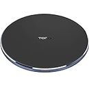 TOZO W1 Wireless Charger Thin Aviation Aluminum Computer Numerical Control Technology Fast Charging Pad Blue (NO AC Adapter)