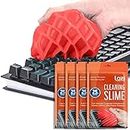 LAZI Multipurpose (Red Pack of 4) Keyboard PC Laptop Car AC Vent Interior Dust Cleaning Gel Jelly Detailing Putty Cleaner Kit Universal Electronic Product Cleaning Kit 100gm