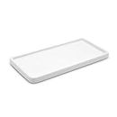 LoeJan 6" Bathroom Tray, Ceramic Vanity Dish for Counter Kitchen Soap Perfume Candle, Small Organizer Plate for Home Decor Plant (White)