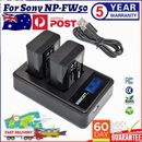 2X Replace Battery + Dual Charger For SONY NP-FW50 Alpha A3000,A5000,A6000 NEX-5