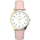 Timex Women's Modern Easy Reader 32mm Quartz Leather Strap, Pink, 16 Casual Watch (Model: TW2V252009J)
