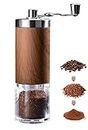Manual Coffee Bean Hand Grinder Coffee Beans Grinding Machine Grain Mill with Adjustable Settings, Large Capacity Hand Crank, Portable, for Gift