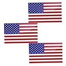 3PCS American Flag Car Decal 11.5x6.5cm Star Stripe Bumper Sticker US National Flag Decal Set