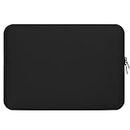 Shopizone Laptop Sleeve fits Upto 14" Laptop/MacBook, Wrinkle Free, Padded, Waterproof Light Neoprene Carrying Bag Case Cover Sleeve Pouch, for Men and Women|Black