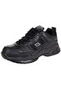 Skechers Men's Soft Stride Grinnel M Industrial Shoe, Black Leather/Black Mesh, 9 UK