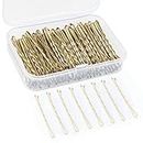 150 Pieces Bobby Pins, Hair Clips Hair Grips Kirby Grips for Women Hair Styling Pins with Storage Box (Blonde)