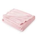 Bedsure Fleece Blankets Twin Size Blanket for Couch - Pink Blankets Fuzzy Cozy Soft Plush Lightweight Warm Twin Blankets for Bed, 60x80 inches