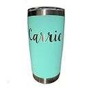 Personalized Name Design, Laser Engraved yeti Stainless Steel Travel Mug Available in Your Choice of Duracoat Colors Not A Sticker