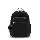Kipling Women's Seoul L Solid Laptop Backpack, True Black2, 12.75" L x 17.25" H x 9" D