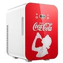 °CUBES Coca-Cola MINI I Mini-Kühlschrank mit hochwertigem Glasdruck I LCD Display mit Touch-Panel I mit 2 Anschlüssen 12V/220V