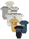 Onesies Brand Baby Boy's 8-Pack Short Sleeve Mix & Match Bodysuits, Dangerously Cute Tiger, 3-6 Months