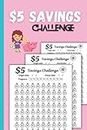 $5 Savings Challenge: Money Savings Challenge Tracker Book With 100 Money Cash Bags | Easy and Fun Way to Save $50,000