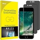 JETech Protector Pantalla de Privacidad Compatible con iPhone 8 Plus y iPhone 7 Plus, Anti-Spy, Cristal Vidrio Templado, 2 Unidades