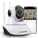 Conbre MultipleXR2 Pro {Upgraded} HD Smart WiFi Wireless IP CCTV Security Camera | Night Vision | 2-Way Audio | Support 64 GB Micro SD Card Slot