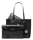 Michael Kors Maisie Large Pebbled Leather 3-IN-1 Tote Bag, Black, Large