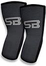 SB SOX Compression Elbow Brace (Pair) - Great Support That Stays in Place - for Tennis Elbow, Tendonitis, Arthritis, Golfers Elbow - Perfect for Weightlifting, Sports, Any Use, Black/Gray, X-Large