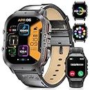 Smart Watch for Men,1.96” Always-On AMOLED Display Military Smart Watches for Men with Bluetooth Call, 5ATM Waterproof Outdoor Tactical Fitness Tracker Watch with 100+ Sports Moeds for Android iOS