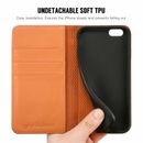 iPhone 6 Plus Case, Genuine Leather Wallet Case withWallet Folio Flip Case Cover