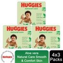 12 packs Huggies Natural Care Skin Loving with Aloe Vera 672 Baby Wipes