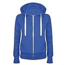 DOLKFU my recent orders placed by me maternity sweatshirts Zip Up Hoodies for Women Long Sleeve Loose Fit Hooded Pullover Drawstraing Casual Fashion Sweatshirts with Pocket Blue XL
