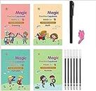 MECKWELL Magic Notebook Writing Pad Calligraphy Books Alphabets for kids (Multicolor, Pack of 4)