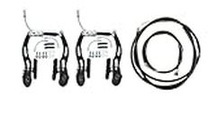 AARNAV Kit de freins V-Brake avant et arrière pour vélo BMX MTB - Ensemble de leviers de frein en V avec accessoires de frein V - Ensemble d'accessoires et câbles