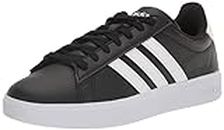 adidas Mens Grand Court 2.0 Training Shoes, Black/White/Black, 8 US