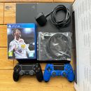 Sony PlayStation 4 500GB Home Console - Jet Black (2 Controllers + Fifa 18)