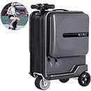 20 Inch Electric Travel Suitcase, Mini Smart Motorized Rideable Carry-on Suitcase/Luggage for Adults/teenager,26L Capacity,Smart LED Sensor, USB Charging Port, Load 100kg black