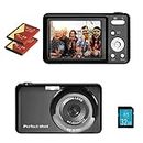 Digital Camera, Vlogging Camera Compact Camera HD 2.7K 48MP with 32G SD Card 16X Digital Zoom, Portable Mini Camera for Photography Beginners, Kids,Students (1080P)