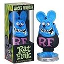 hotrodspirit - Figurine Rat Fink 17cm Tete Bleu Corp Noir Statuette Bobble Head