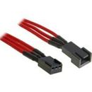 BITFENIX 60cm 3-Pin Extension Cable - Sleeved Red/Black
