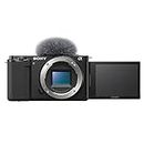 Sony Alpha Zv-E10 24.2 Mega Pixel Interchangeable-Lens Optical Zoom Mirrorless Vlog Camera, Made for Creators | Aps-C Sensor |Advanced Autofocus | Clear Audio & 4K Movie Recording (Body Only) – Black